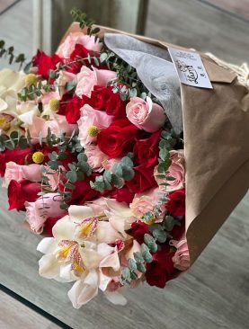 Bouquet Rosas y Orquídeas